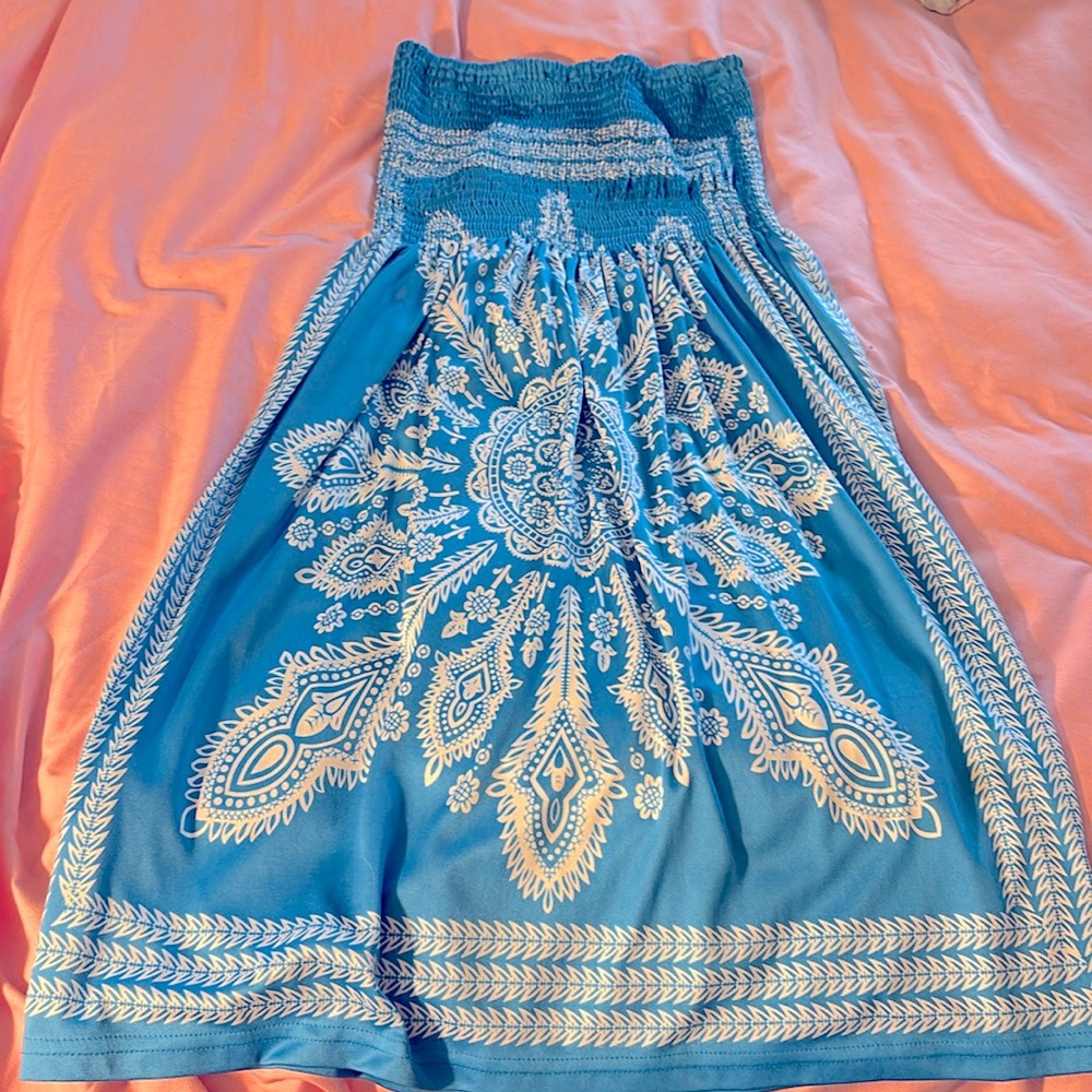 COPY - Venus turquoise bandanna print dress size x-small